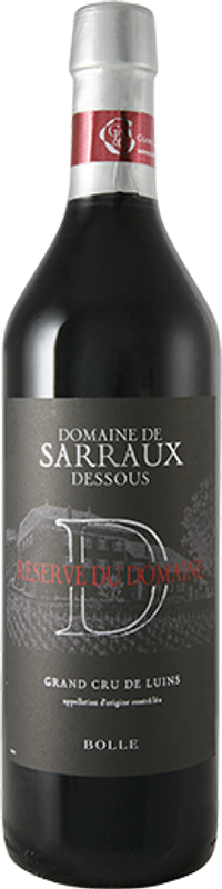 Bottiglia di Domaine de Sarraux-Dessous Reserve Grand Cru Luins AOC di Bolle