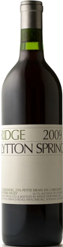 Bouteille de Lytton Springs Dry Creek Valley de Ridge Vineyards