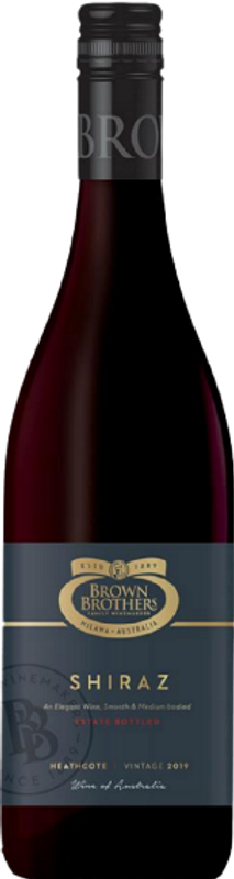 Bottiglia di Shiraz Winemaker Serie Heathcote Victoria di Brown Brothers