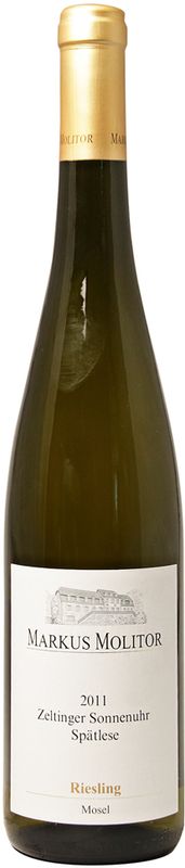 Bottle of Riesling Spatlese suss Zeltinger Sonnenuhr from Weingut Markus Molitor