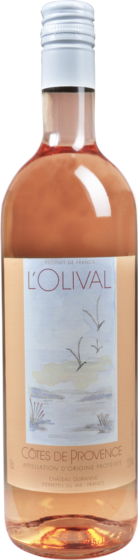 Bottiglia di Côtes de Provence Rosé L'Olival di Château de Guiranne