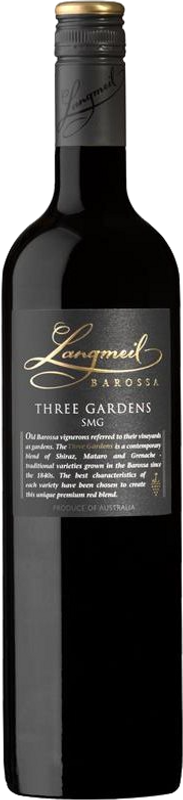 Bottiglia di Three Gardens SMG Shiraz Mourvèdre Grenache di Langmeil
