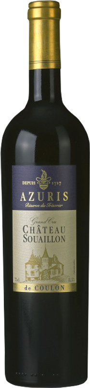 Bottiglia di Château Souaillon Azuris AOC di Laurent de Coulon