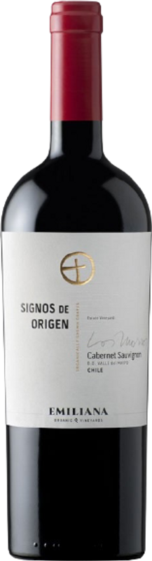 Bottiglia di Signos de Origen Cabernet Sauvignon Sélection Maipo Valley DO di Emiliana Organic Vineyards