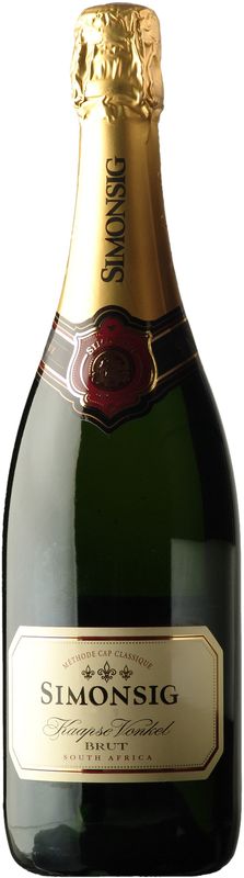 Bottiglia di Kaapse Vonkel Brut Rose Cap classique di Simonsig Estate