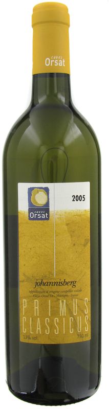 Bouteille de Johannisberg Primus Classicus AOC de Caves Orsat