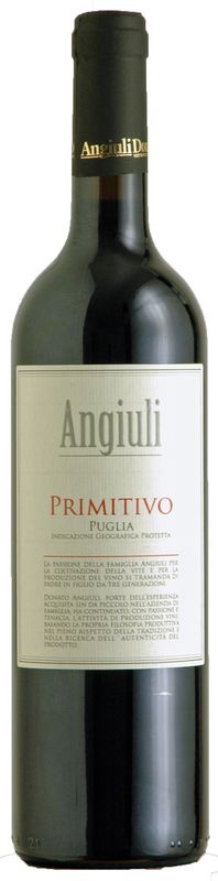 Bottle of Primitivo Puglia IGP from Angiuli