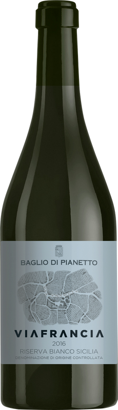 Flasche Viafrancia Riserva Bianco DOC von Baglio di Pianetto