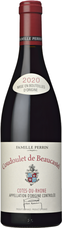 Bottiglia di Côtes-du-Rhône AC rouge Coudoulet di Château de Beaucastel