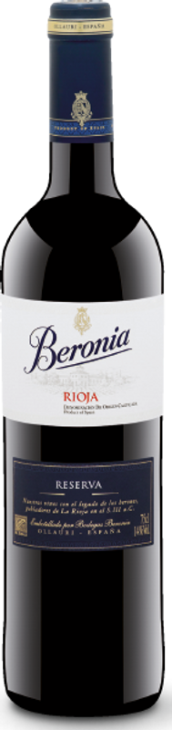 Bottle of Rioja Reserva DOCa from Bodegas Beronia
