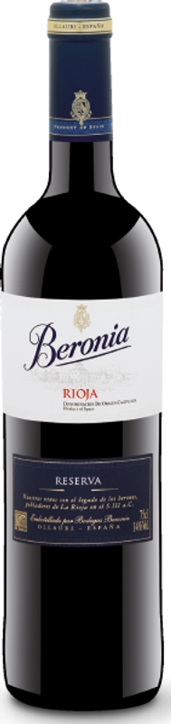 Bottiglia di Rioja Reserva DOCa di Bodegas Beronia