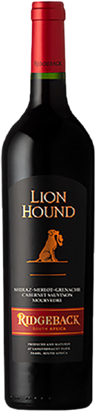 Bottle of Lion Hound red from Ridgeback