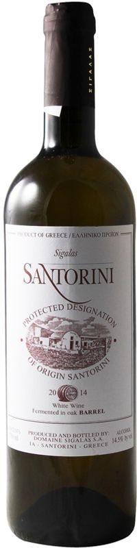 Bottle of Santorini PDO Assyrtiko Barrel from Domaine Sigalas