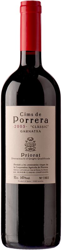 Bottle of Cims de Porrera Garnatxa from Cooperativa de Porrera
