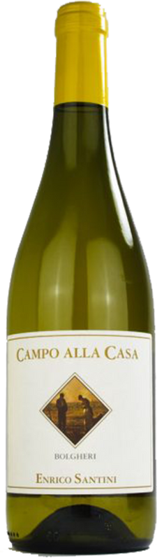 Flasche Campo alla Casa Bolgheri Bianco DOC von Enrico Santini