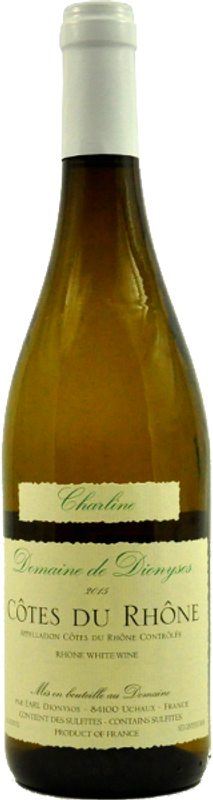 Bottiglia di Charline Blanc Côtes-du-Rhone AOC di Domaine de Dionysos
