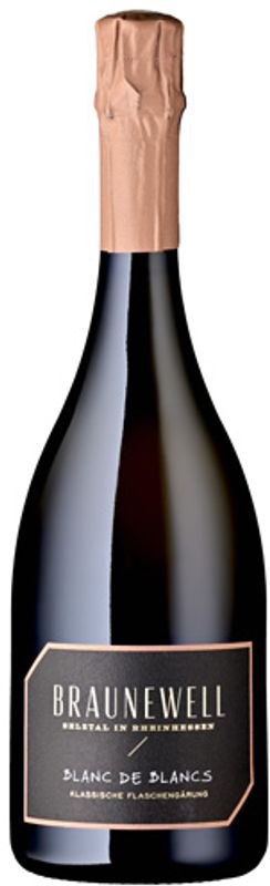 Bottiglia di Blanc de Blancs Chardonnay Sekt Brut Nature di Weingut Braunewell