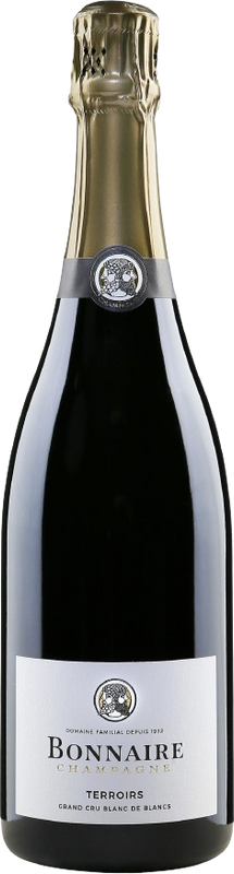 Bottiglia di Champagne Terroirs Grand Cru Blanc de Blancs di Bonnaire