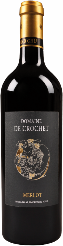 Flasche Domaine de Crochet Merlot Etikette Hans Erni Grand Cru von Charles Rolaz / Hammel SA