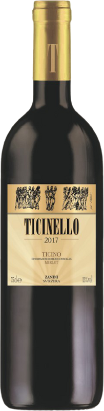 Bottle of Ticinello Merlot del Ticino DOC from Zanini