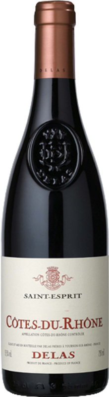 Bottle of Côtes du Rhône Saint Esprit rouge from Delas Frères