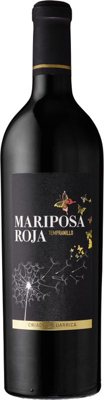 Bouteille de Tempranillo Vino de Espana de Mariposa Roja