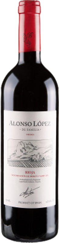 Bottle of Rioja DOCa Crianza from Alonso-Lopez