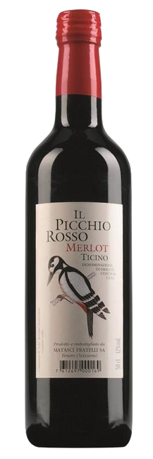 Image of Fratelli Matasci Merlot del Ticino DOC Il Picchio Rosso - 50cl - Tessin, Schweiz bei Flaschenpost.ch