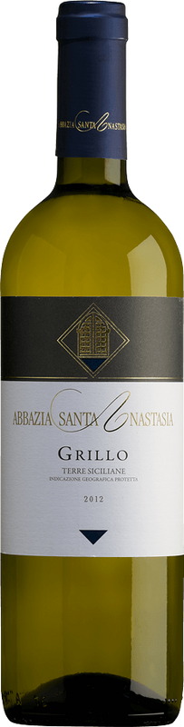 Bouteille de Grillo Bianco IGP de Abbazia Santa Anastasia