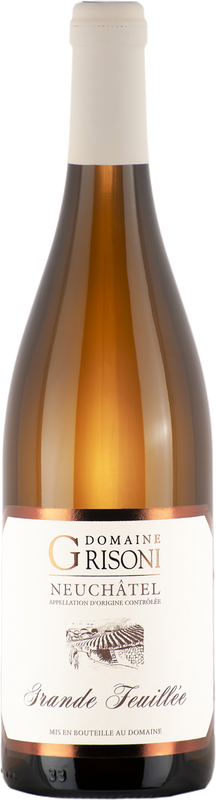 Bottle of La Grande Feuillée Blanc Neuchâtel AOC from Domaine Grisoni