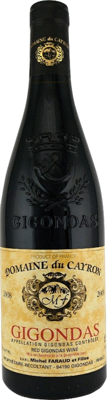 Bottiglia di Gigondas AOC Domaine du Cayron di Michel Faraud