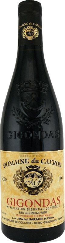 Bouteille de Gigondas AOC Domaine du Cayron de Michel Faraud