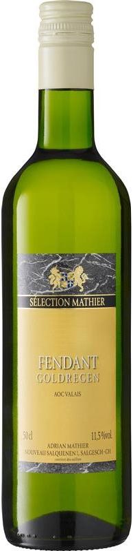 Bottiglia di Fendant du Valais Goldregen AOC di Adrian Mathier
