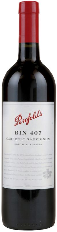 Bottiglia di Bin 407 Cabernet Sauvignon di Penfolds