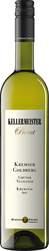 Bottiglia di Kremser Goldberg Gruner Veltliner Kremstal DAC di Winzer Krems
