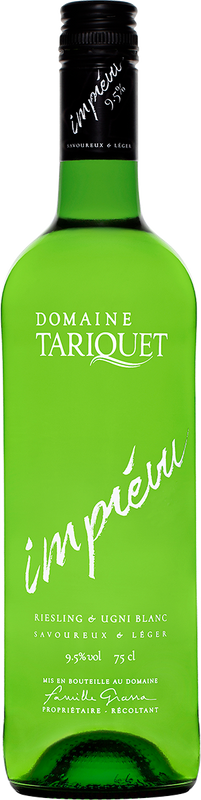 Bottiglia di Imprévu Côtes de Gascogne IGP di Domaine du Tariquet