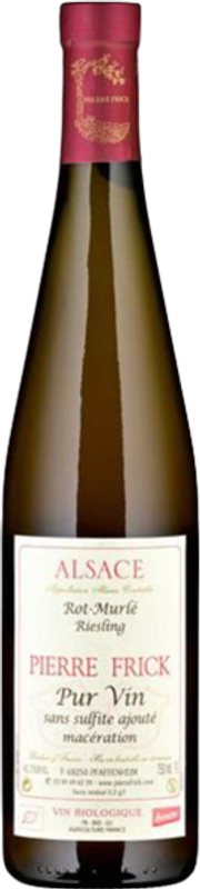 Bottiglia di Riesling Macération Sans Soufre Rot Murlé AOC Bio di Pierre Frick