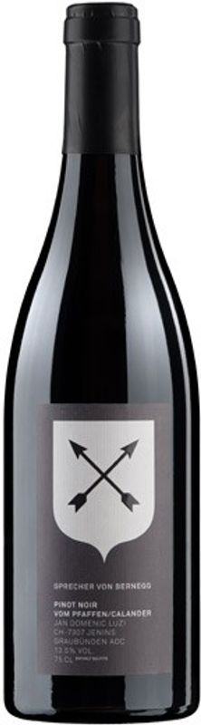 Flasche Pinot Noir vom Pfaffen/Calander Graubunden AOC von Sprecher von Bernegg - Jan Luzi