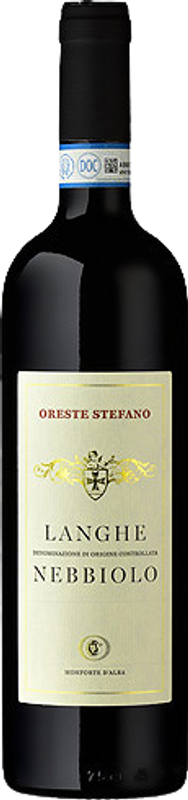 Bottle of Langhe Nebbiolo from Oreste Stefano