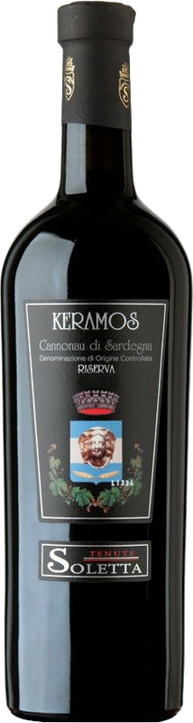 Bottiglia di Keramos Cannonau di Sardegna Riserva di Soletta