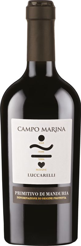 Bottiglia di Campo Marina Primitivo Manduria DOP di Farnese Vini Ortona