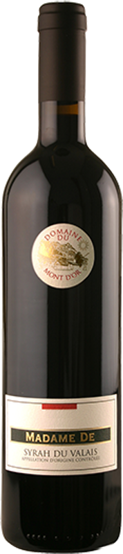 Bottiglia di Madame De Syrah du Valais AOC di Domaine du Mont d'Or