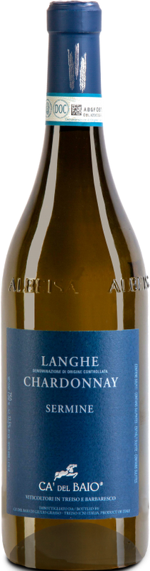 Bottle of Langhe Chardonnay Sermine DOC from Cà del Baio di Giulio Grasso