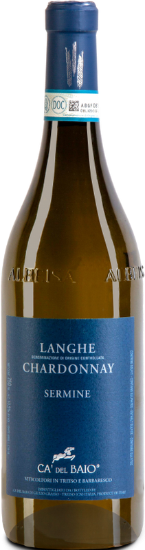 Flasche Langhe Chardonnay Sermine DOC von Cà del Baio di Giulio Grasso