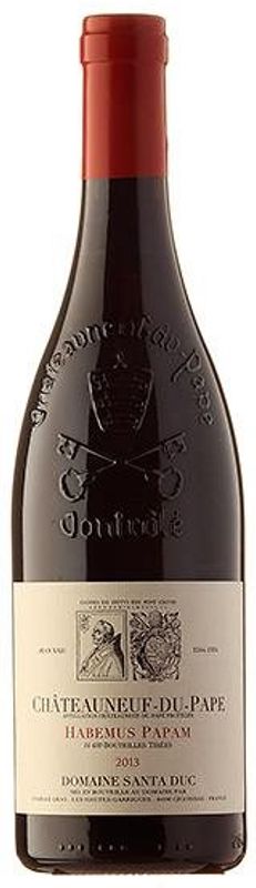 Flasche Châteauneuf du Pape AOC "Habemus Papam" Terroirs Blends von Domaine Santa Duc