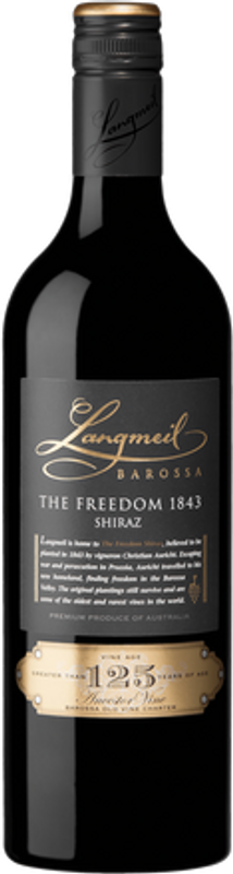 Bottiglia di Freedom 1843 Shiraz di Langmeil