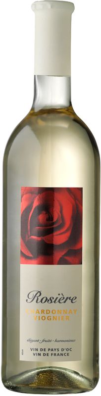 Bottiglia di Chardonnay Viognier Vin de Pays d'Oc blanc di Rosière