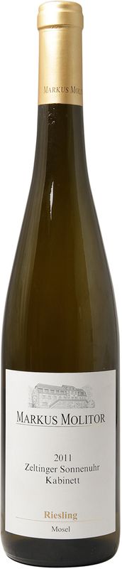 Bouteille de Riesling Kabinett suss Zeltinger Sonnenuhr de Weingut Markus Molitor