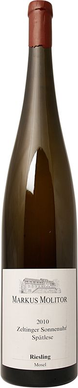 Bottiglia di Riesling Spatlese trocken Zeltinger Sonnenuhr di Weingut Markus Molitor