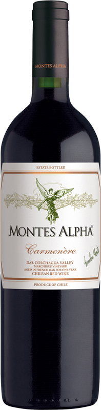 Bottle of Alpha Carmenere Santa Cruz from Bodegas Montes